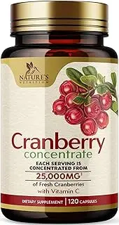 Cranberry Softgels with Vitamin E and C, 12600mg Concentrate, Urinary Tract Support and Immune Support for Men and Women - 120 Softgels