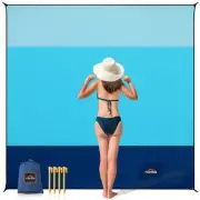 Beach Blanket Sandproof Extra Large Beach Mat Sand Free Mat Quick Drying Ligh...