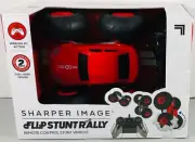 Sharper Image RC Action Remote Car Flip Stunt Rally Blue/White dual-sided New