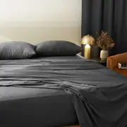 Morrissey Fitted Sheet Set 400TC Luxe Soft Bamboo/Cotton Charcoal