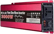 HENGJINGTR 3000W Pure Sine Wave Inverter,DC 12V/24V/48V/60V to AC 110V/220V Converterauto Inversor Converter Solar Car Inverter Equipped with LCD Display Screen and 1 AC Socket,60V to 110V