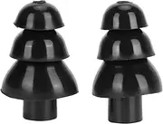 Black Reusable Silicone Ear Plugs Noise Reduction Waterproof Swimming Earplugs with Filter for Swimming and Sleeping Comfortable Soft Material Mini Christmas Tree Design