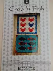 Blue House Graphics Crab N' Fish Quilt Pattern Cancer Pisces Wall Hangings