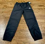 ✅ $50 Michael Air Jordan Nike Jumpman Boys L (12/13) Black Joggers Gym Pants NWT