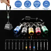 10Pcs 1/4 Inch Hex Shank Screwdriver Bit Holder Aluminum Alloy Bit Holder teOYf