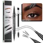 New 3D Eyebrow Tattoo Fork Pen Pencil Microblading 2Tip Brow Enhancer Waterproof