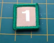 Scouts 1 Year of Service Badge - White backing