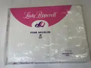 Lady Pepperell NOS Fine Muslin Double Full Flat Sheet 100% Cotton USA VTG 81x108