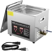 [VEVOR] Ultrasonic Cleaner with Digital Timer & Heater, Professional Ultra Sonic Jewelry Cleaner, Stainless Steel Heated Cleaning Machine for Glasses Watch Rings Small Parts Circuit Board (10L)