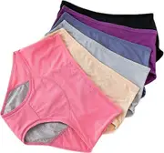 Leakproof Underwear For Women Incontinence,leak Proof Protective Pants Black 7XL