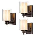 3 Pack Bath Vanity Light Fixtures 1-Light, Indoor Oil Rubbed Bronze Wall Ligh...