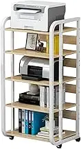 Printer Stand,Multi Layer Floor Standing Audio Storage Rack,Under Desk Fax Machine Stand with Wheels,for Printer Fax Boo
