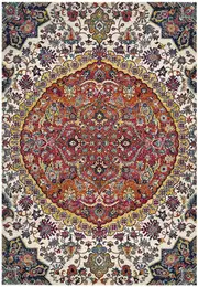 Maya Multicoloured Flower Transitional Rug