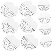HONITANO 100 Pcs Round Spacer Templates: Transparent Heat Shield Guards for Hair Extensions – Heat-Resistant Pads with Scale for Precise Bonding