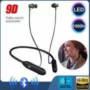 Neckband Headphones Wireless Bluetooth Mic Headset Stereo Earbuds Waterproof