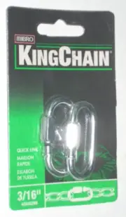 Mibro King Chain 770-7748 Chain Quick Link 3/16" Dia Max Wt 400 lbs 2pk
