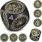 7-in-1 DND Dice Gifts for Dungeons and Dragons (Black)