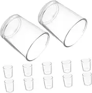 12 Pack Small Shot Glasses Decorative Glass Chalice Goblets for Church Vintage Mini Chalice Cups for Home for Weddings Parties Bars Gatherings