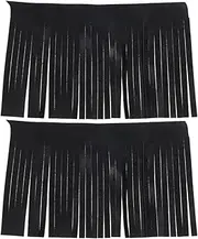 SOLUSTRE Unique Diy Motorcycle Decor Fringed Leather Tassels for Floorboard Saddlebags Vintage Tassel Trim Pu Leather