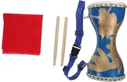 Vaguelly 1 Set Fitness Drum Beat Portable Waist Drum Musical Instrument Supplies Performance Instrument Blue Metal
