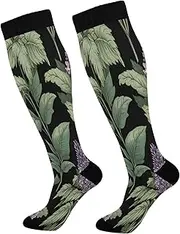 [Caihoyu] Women'S Compression Socks Knee High Compression Socks Support for Sport Running Hiking Fitness Casual at Home
