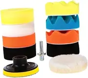 11x Bonnet Pads Polishing Buffing Pad Washing Cleaning Paint Correction Car Foam Drill Polishing Pad Kit Foam Polishing Pads, 6 ih