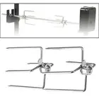 1 Pair Stainless Steel Rotisserie BBQ Spit Fork Roaster Barbecue Accessories