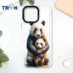 【TRON】IPHONE16/16PLUS/16PRO/16PROMAX 大小動物們I 熊貓/貓/狗/獅/虎 防摔太空殼 透黑款 軟硬殼 手機殼