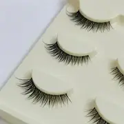 Aimo - Set of 3 Pairs: Natural Crisscross False Eyelashes (C04) Black - One Size