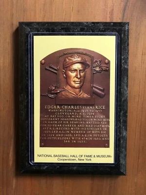 Sam Rice - Baseball Hall of Fame Induction - Ready to Hang Wall Plaque
