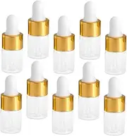 Healeved 50pcs Essential Oil Dropper Bottles Transparent Sub Bottles for Travel Perfume and Cosmetics Convenient and Compact Storage for Liquids