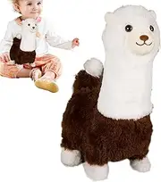 Alpaca Stuffed Animal - Cute Electric Soft Alpaca Toy with Sounds | Animal Dolls for Girl Kids Nursery Room Bedtime Companion Car Seat