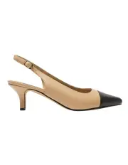 [Jane Debster] Madame Heeled Shoes in Black / Camel Leather
