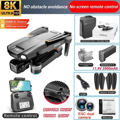 2024 New KF104 Max Professional Drone No Obstacle avoider 8K HD FPV Camera
