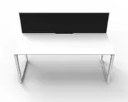 RAPIDLINE DELUXE LOOP LEG WORKSTATION With Screen 1 Person Single Sided W1200 x D750 x H730mm White Top White Frame