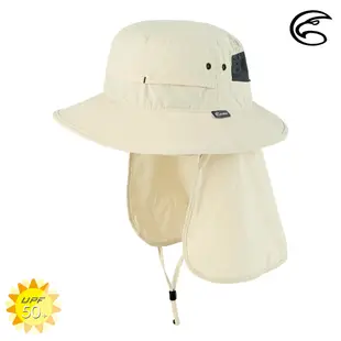 ADISI 抗UV透氣快乾撥水收納護頸兩用盤帽 AH23018 / 晨曦白