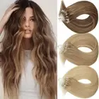200PCS THICK 100% Remy Human Hair Extensions Micro Loop Ring Bead 16 18 20 INCH