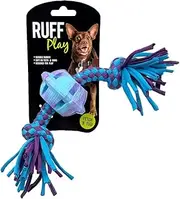 Ruff Play Fetch & Tug Planet Dog Toy – Interactive Rope Tug Toy with Chew Function – Great for Fetch, Tug-of-War & Dental Play