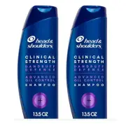 Head & Shoulders Clinical Dandruff Shampoo Twin Pack, Advanced Oil & Flake Contr