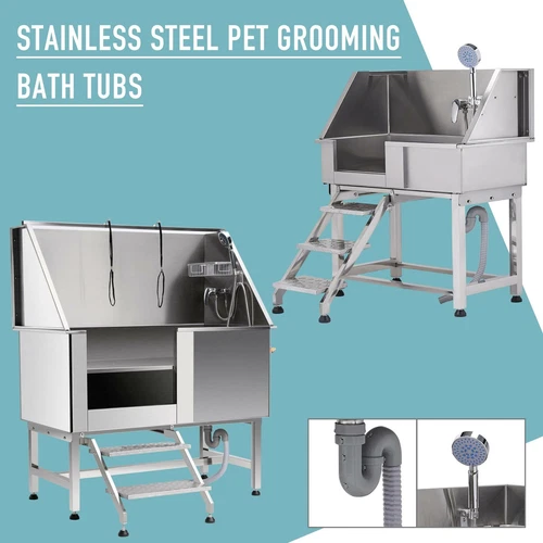 34/50" Pet Dog Grooming Bath Tub /Table Professional Cat Dog Wash Shower Station
