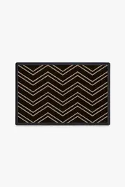 Chevron Black Doormat