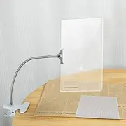 4X Magnifying Glass with Clip Large Page Magnifier with 360 Degree Flexible Neck Multipurpose Book Page Magnifying Glass Clip On Magnifying Glass for Reading Books Sewing Crafts