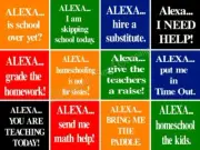 12 pc set Alexa School Stencil 9665 Each 6"x6" Reusable Mylar STENCILS painting