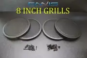 (4) 8 INCH STEEL SPEAKER SUB SUBWOOFER GRILL FINE MESH W/ CLIPS SCREWS GT-8