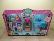 Disney Doorables Mega Stack Playset Belle Bookshop Mad Hatter & Frozen Elsa New