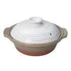 Banko Ware Earthen Clay Pot CLEA Japanese DONABE White Gray Pottery