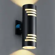 Outdoor Wall Lights Dusk to Dawn, Modern Outdoor Sconce with LED Bulbs, Cylin...