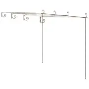 Garden Rose Arch Outdoor Pavilion Plant Climbing Arbour Pergola Antique Iron 4m