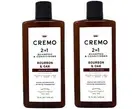 2 Pack Cremo Bourbon & Oak 2-in-1 Shampoo & Conditioner All Hair 16 Fluid Ounce