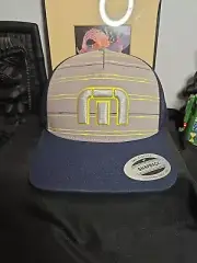 Matt Travis Blue Trckers Hat Snap Back Flexfit